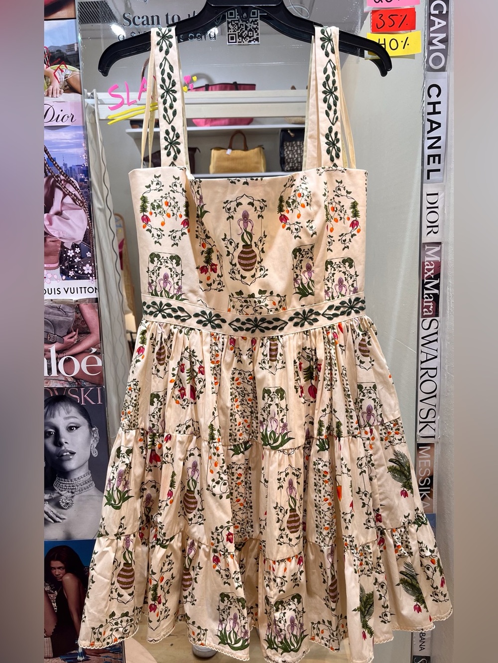 Agua creme and green Size M Dress